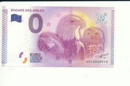 2015-1 - Billet Souvenir - 0 Euro - UECV - ROCHER DES AIGLES -  N° 8910 - Billet épuisé - Essais Privés / Non-officiels
