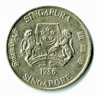 SINGAPOUR / 20 CENTS / 1986 / ETAT SUP. - Tanzanie