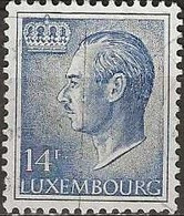 LUXEMBOURG  1965 Grand Duke Jean - 14f. - Blue FU - Oblitérés