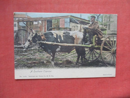 A Southern Express -- Black Americana -- Man & Ox Driven Wagon     Ref 5931 - Negro Americana