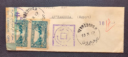 02 - 23  // Liban - Beyrouth - Morceau D'enveloppe à Destination D'Alexandrie Egypte - Cachet De Censure - Covers & Documents