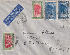 LETTRE. MADAGASCAR. PAR AVION. 18 JANV 1938. MAJUNGA POUR PARIS - Cartas & Documentos