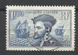 France         N° 297    Perforé    T         Oblitéré  B/ TB     Voir Scans  Soldes ! ! ! - Used Stamps