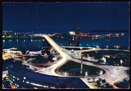 Ivory Coast  Cote D'Ivore 1969 / Abidjan La Nuit, By Night, Square, Monument, Bridge - Côte-d'Ivoire