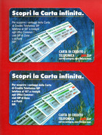 2 TÉLÉCARTES . ITALIE . SCOPRI LA CARTA INFINITA - Réf. N°55C - - Other & Unclassified