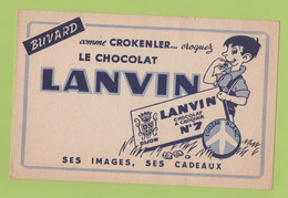 BUVARD PUBLICITAIRE CHOCOLAT LANVIN / L'OISEAU BLANC - Chocolat