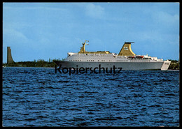 ÄLTERE POSTKARTE LABOE MIT FÄHRSCHIFF PRINZESSE RAGNHILD PRINSESSE FÄHRE Ferry Schiff Motorschiff Ship Photo Postcard AK - Steamers