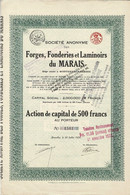- Titre De 1920 - Sté Anonyme Des Forges, Fonderies Et Laminoirs Du Marais à Montigny-sur-Sambre - - Industrie