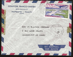 ENVELOPPE TAHITI / PAPEETE RP 1961 POUR THIERS - Tahiti