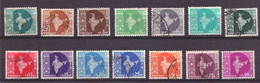 India 259 T/m 272 Used (1957) - Used Stamps