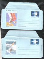 AUSTRALIA 2 Unused Air Mail Letters (Hang-gliding, Wind-surfing) - Aerograms