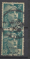 France    N° 713 Paire       Perforations  TS   à Cheval      Oblitérés   B/TB   Voir Scans  Soldes ! ! ! - Oblitérés