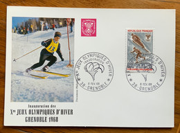 OLIMPIADI INVERNALI  GRENOBLE 1968 - FRANCIA :  EMISSIONE E CARTOLINA CON ANNULLO SPECIALE - Summer 1896: Athens