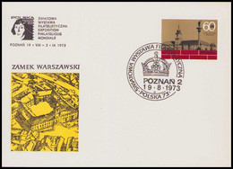 POLAND 1973 / 8th World Philatelic Exhibition Exposition, Nicolaus Copernicus, Warsaw Castle / FDC - Châteaux