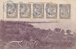 CARTE. MADAGASCAR. 20 JUIL 1903. BANDE DE 5 2Fr. MAJUNGA POUR CHALON - Cartas & Documentos