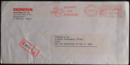 1985 Aalst - Happy With HONDA - Registered EMA Meter Freistempel - 1980-99