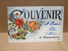 VILLENEUVE SUR LOT (47) Carte Fantaisie Souvenir - Villeneuve Sur Lot