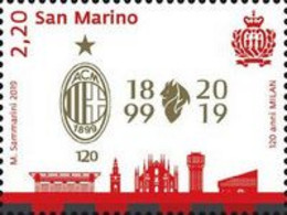 2019 - SAN MARINO - Milan Calcio 1v *-  NH - ** - Ongebruikt