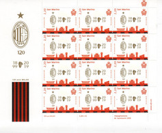 2019 - SAN MARINO - Milan Calcio 1 Minifoglio -  NH - ** - Unused Stamps