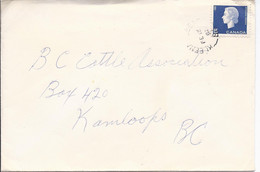 16517) Canada Cover Brief Lettre 1963 BC British Columbia Post Office Postmark Cancel Kleena - Lettres & Documents