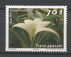 POLYNESIE 2010 N° 904 ** Neuf MNH  Superbe Flore Fleurs Endémiques Tiare Apetahi Apetahia Flowers Flora - Neufs