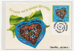 France 2001 - Maxicarte MAXIMUM Et Entier PAP "Saint Valentin - Coeur Couturier Lacroix" - Neuf ** Sous Blister - 2000-2009