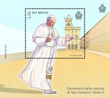 2020 - SAN MARINO - Giovanni Paolo II 1Bf -  NH - ** - Unused Stamps