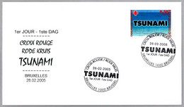 TSUNAMI -  Cruz Roja - Red Cross. FDC Bruxelles 2005 - Autres & Non Classés