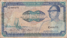 BILLETE DE GAMBIA DE 25 DALASIS DEL AÑO 1987 A 1990 (BANKNOTE) - Gambie