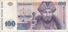 BILLETE DE KAZAKHSTAN DE 100 TEHTE DEL AÑO 1993  (BANKNOTE) - Kasachstan