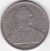 Indochine Union Française, 1 Piastre 1947, Tranche Striée, Cupronickel, Lec# 320 - Französisch-Indochina