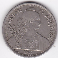 Indochine Union Française, 1 Piastre 1947, Tranche Striée, Cupronickel, Lec# 320 - Indochine