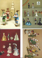 Lot De 4 Cartes Fosses-la-Ville. Galerie-Musée "Le Petit Chapitre". Poupées Artistiques Et Folkloriques. - Fosses-la-Ville