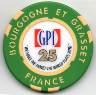 FICHE, TOKEN, GETTONE CASINO' GPI - BOURGOGNE & GRASSET, FRANCE, CHIP SAMPLE - Casino