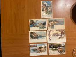 LOT DE 7 CARTES ILLUSTRATEUR MANUEL WIELANDT - Wielandt, Manuel