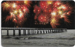 Namibia - Telecom Namibia - Happy New Year, Fireworks At Pier In Sea, 10$, 2001, Used - Namibië