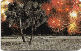 Namibia - Telecom Namibia - Happy New Year, Fireworks And Palm Trees, 10$, 2001, Used - Namibie