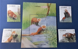 TAIWAN, 2016,Taiwan Red Panda  Mammals Fauna Wildlife, WITH BLOCK, Mammifères Faune - Ungebraucht