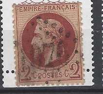 FRANCE 1862 TIMBRE  26a  NAPOLEON III LEGENDE EMPIRE FRANC - 1863-1870 Napoléon III Lauré