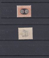 ITALY 1890 Postage Due Mascherine 20c Mint *  Sc.J26 (Sa.S18) - Taxe