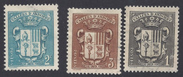 ANDORRA 1933-43 - Yvert 47/9° - Stemmi | - Used Stamps