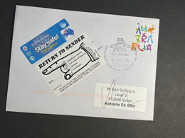 (3 Oø 13) Letter Posted From Sydney To Adelaide (2023 - During COVID-19) Returned To Sender (RTS) - Storia Postale