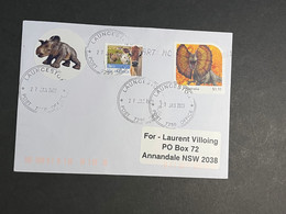 (3 Oø 13) Letter Posted From Tasmania To Sydney - With Dinosaur Stamp - Lettres & Documents