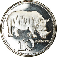 Monnaie, Rhodésie, 10 Cents, 2018, British Royal Mint, Rhinocéros, SPL, Nickel - Rhodesië