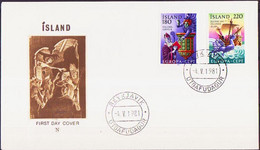 Islande - Island - Iceland FDC5 1981 Y&T N°518 à 519 - Michel N°565 à 566 - EUROPA - FDC