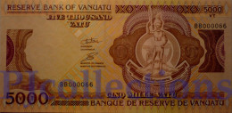 Delcampe - VANUATU 5000 VATU 2006 PICK 15 UNC LOW & GOOD SERIAL NUMBER "BB000066" - Vanuatu