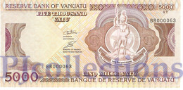 VANUATU 5000 VATU 2006 PICK 15 UNC LOW SERIAL NUMBER "BB000065" - Vanuatu