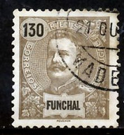 !										■■■■■ds■■ Funchal 1898 AF#33 ø King Carlos Mouchon New Colors 130 Réis (x2527) - Funchal