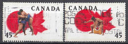 CANADA 1677-1678,used,falc Hinged,sumo - Non Classés