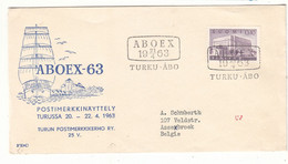 Finlande - Lettre De 1963 - Oblit Turku Abo - - Storia Postale